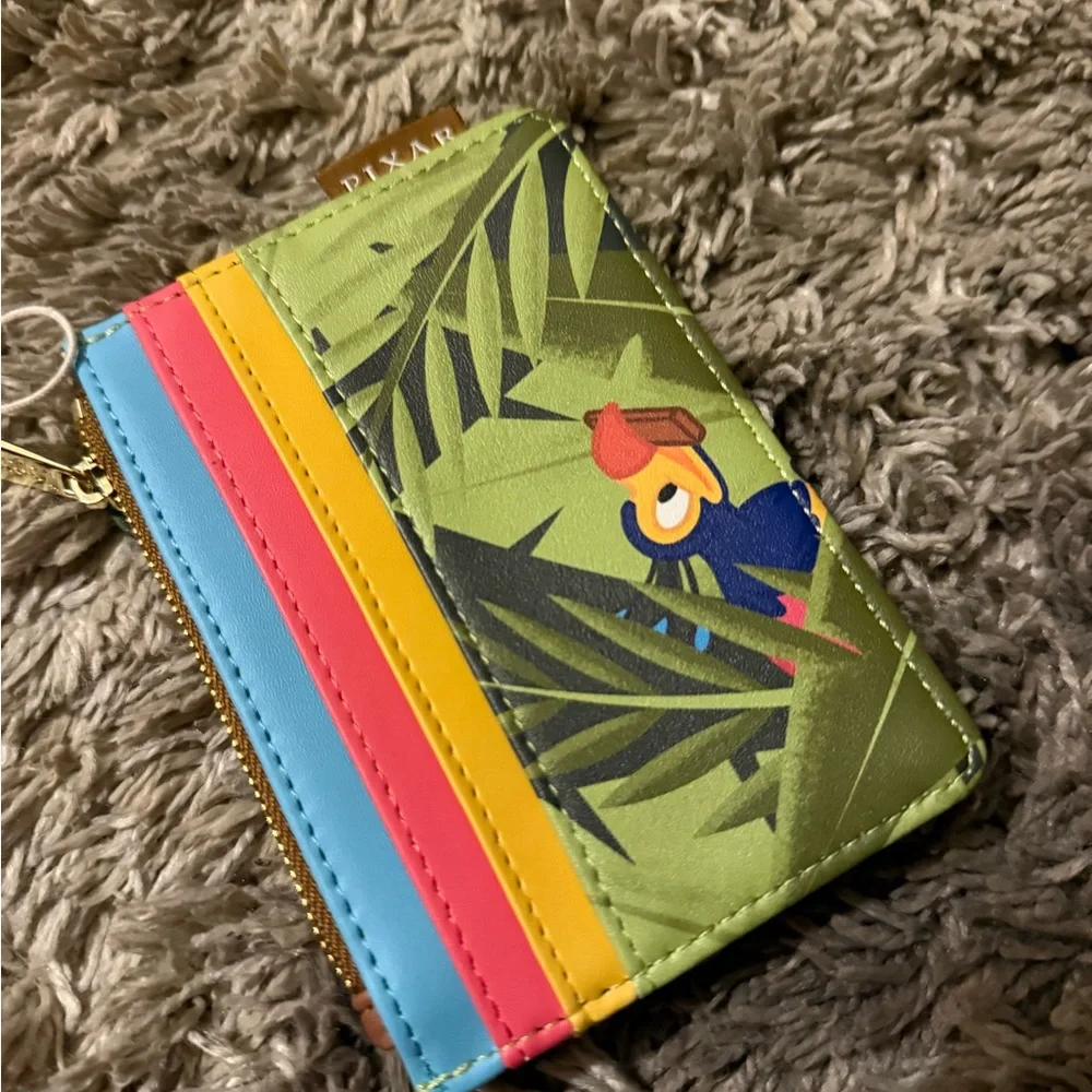Loungefly Pixar Bird Card Holder - Green and Orange RARE - Picture 3 of 5